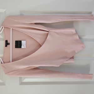 TOPSHOP Pale pink long sleeve top